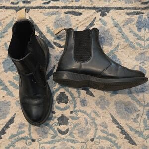 Dr. Martens Black Vegan Leather Flora Ankle Boots